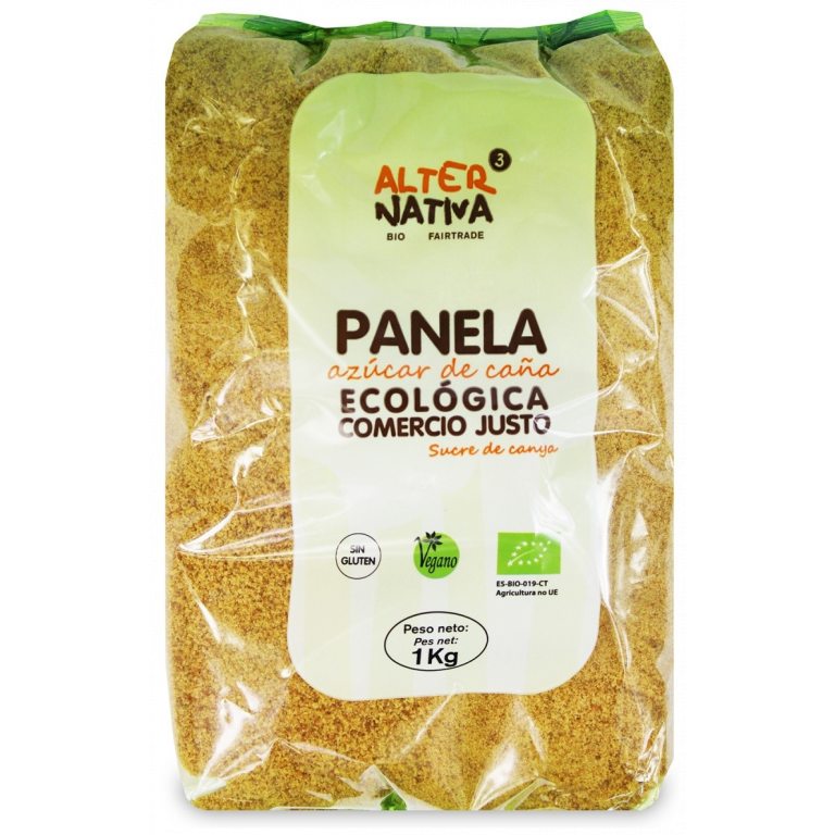 CUKIER TRZCINOWY PANELA BEZGLUTENOWY BIO 1 kg - ALTERNATIVA