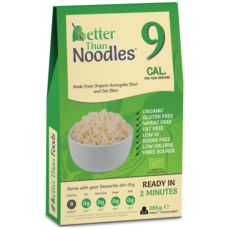 MAKARON (KONJAC) NOODLE BEZGLUTENOWY BIO 385 g (300 g) - BETTER THAN FOODS