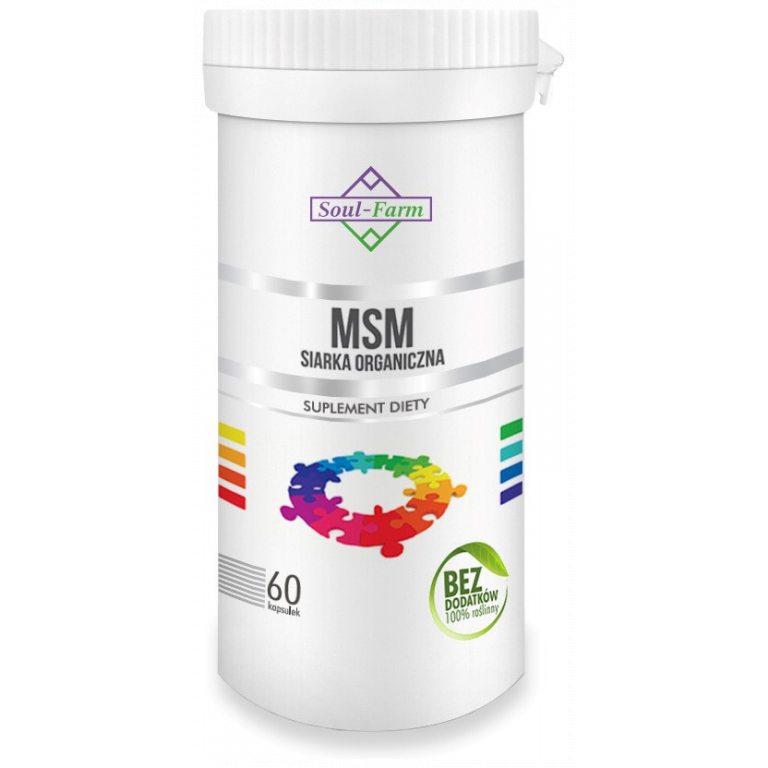 MSM SIARKA ORGANICZNA (650 mg) 60 KAPSUŁEK - SOUL FARM