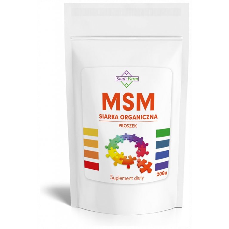 MSM SIARKA ORGANICZNA PROSZEK (1000 mg) 200 g - SOUL FARM