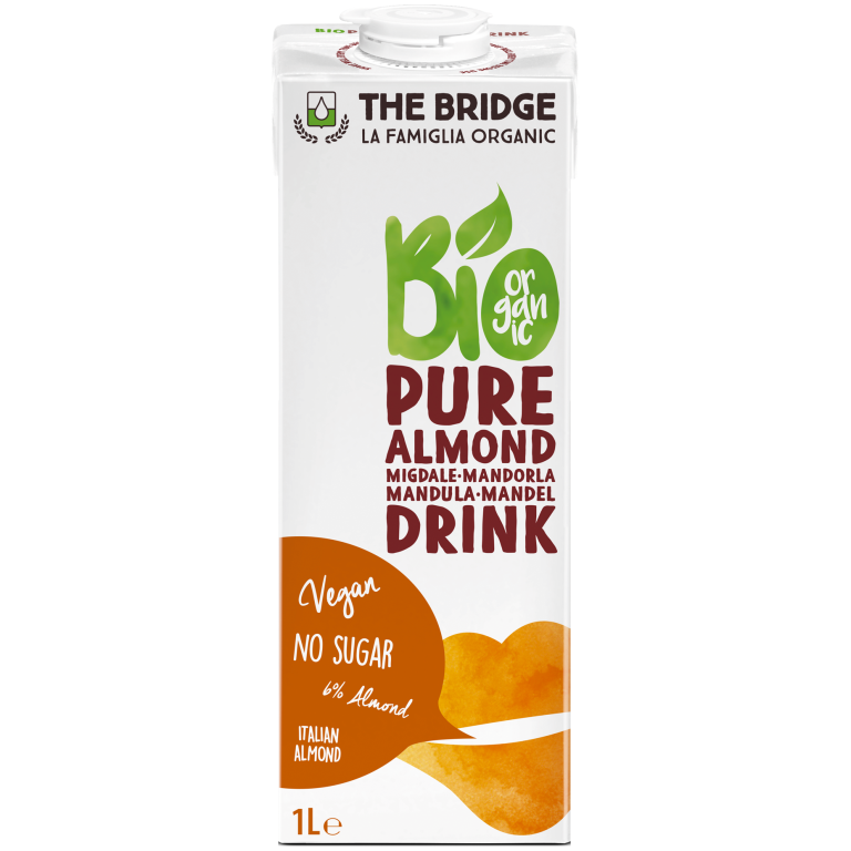 NAPÓJ MIGDAŁOWY 6 % BEZ CUKRU BEZGLUTENOWY BIO 1 L - THE BRIDGE