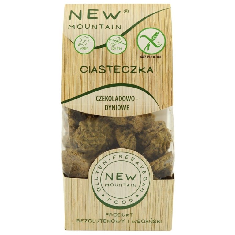 CIASTKA OWSIANO - CZEKOLADOWO - DYNIOWE BEZGLUTENOWE 220 g - NEW MOUNTAIN