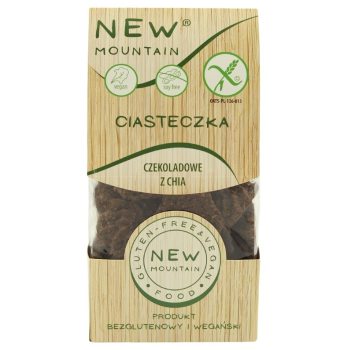 CIASTKA OWSIANO - CZEKOLADOWE Z CHIA BEZGLUTENOWE 200 g - NEW MOUNTAIN