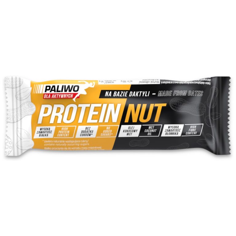 BATON PROTEINOWY ORZECHOWY Z OLEJEM MCT KETO 50 g - PALIWO DLA AKTYWNYCH
