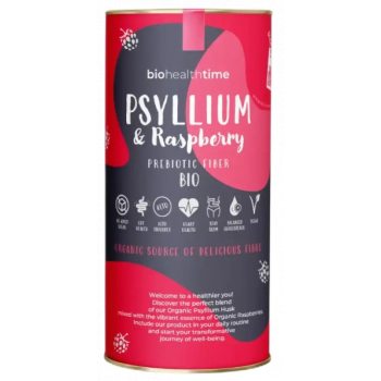 PSYLLIUM - BŁONNIK WITALNY Z MALINAMI BIO 300 g - BIO HEALTH TIME