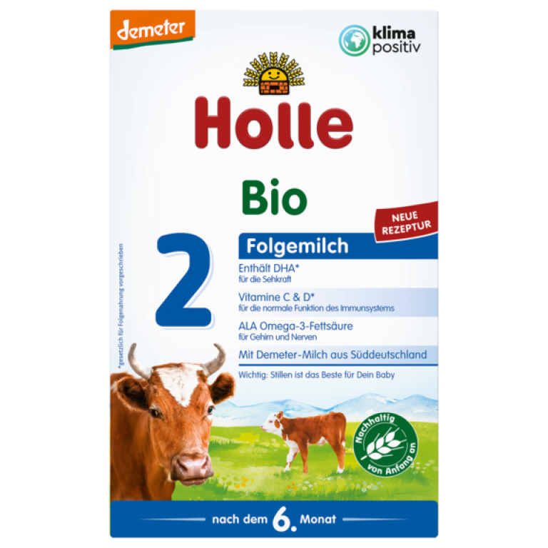 MLEKO KROWIE 2 NASTĘPNE DLA NIEMOWLĄT PO 6 MIESIĄCU DEMETER BIO 600 g - HOLLE