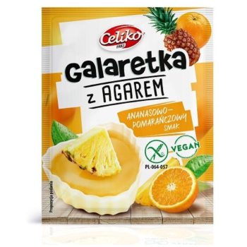 GALARETKA Z AGAREM ANANAS - POMARAŃCZA BEZGLUTENOWA 45 g - CELIKO