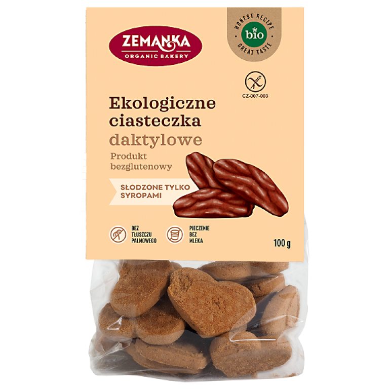 CIASTKA DAKTYLOWE BEZGLUTENOWE BIO 100 g - ZEMANKA