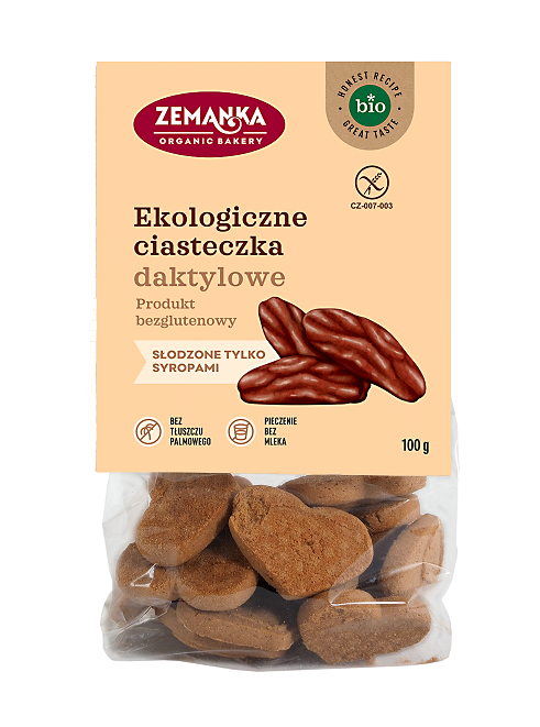 CIASTKA DAKTYLOWE BEZGLUTENOWE BIO 100 g - ZEMANKA