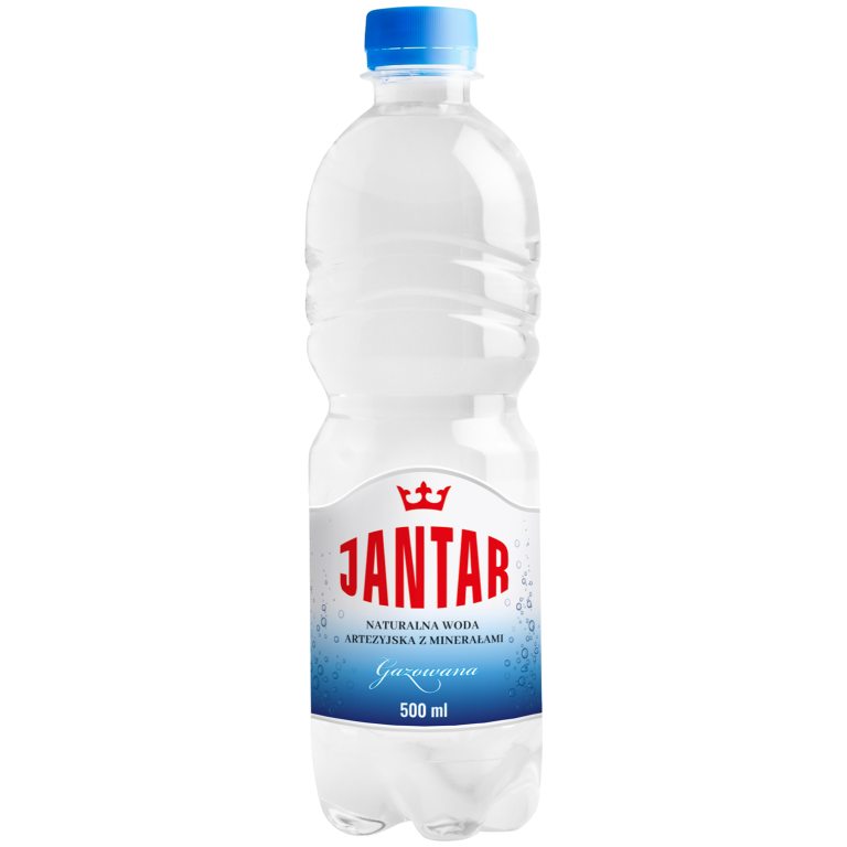 WODA ŹRÓDLANA ŚREDNIOZMINERALIZOWANA GAZOWANA 500 ml - JANTAR