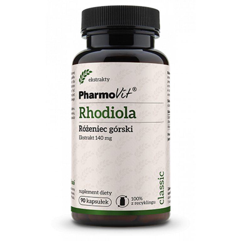 RHODIOLA - RÓŻENIEC GÓRSKI EKSTRAKT (140 mg) BEZGLUTENOWY 90 KAPSUŁEK - PHARMOVIT (CLASSIC)