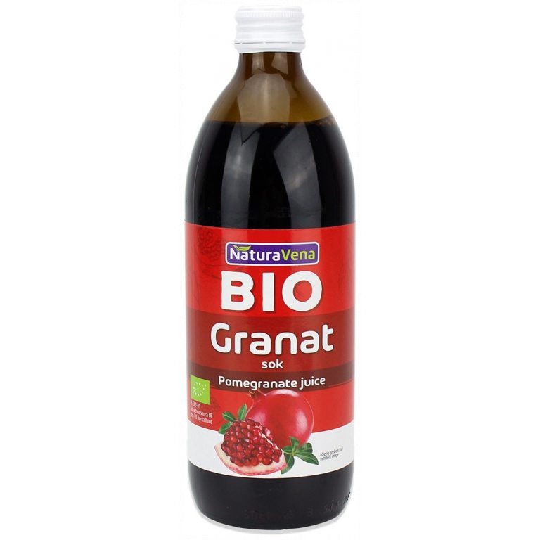 SOK Z GRANATU 100 % BIO 500 ml - NATURAVENA