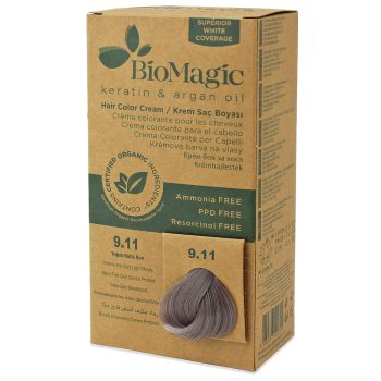 FARBA DO WŁOSÓW INTENSYWNY POPIELATY BARDZO JASNY BLOND (9.11) 250 g - BIOMAGIC