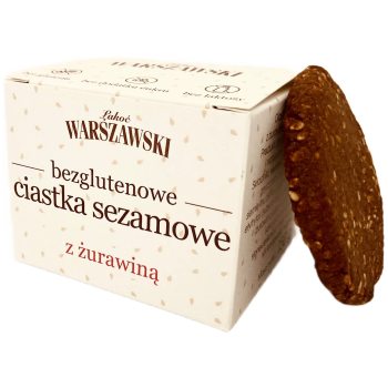 CIASTKA SEZAMOWE Z ŻURAWINĄ BEZGLUTENOWE 150 g - ŁAKOĆ WARSZAWSKI