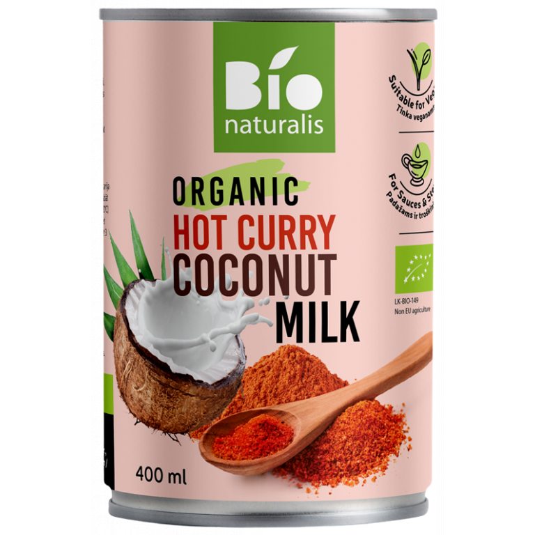 COCONUT MILK - NAPÓJ KOKOSOWY HOT CURRY BIO 400 ml - BIO NATURALIS