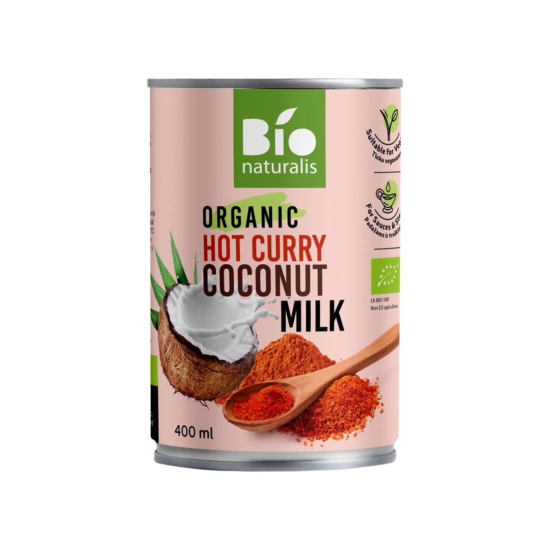 COCONUT MILK - NAPÓJ KOKOSOWY HOT CURRY BIO 400 ml - BIO NATURALIS