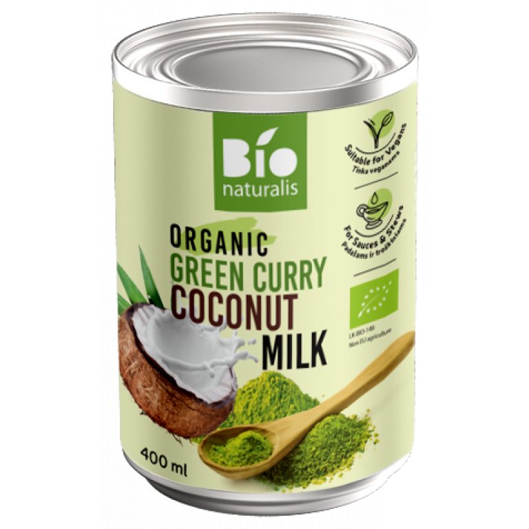 COCONUT MILK - NAPÓJ KOKOSOWY GREEN CURRY BIO 400 ml - BIO NATURALIS