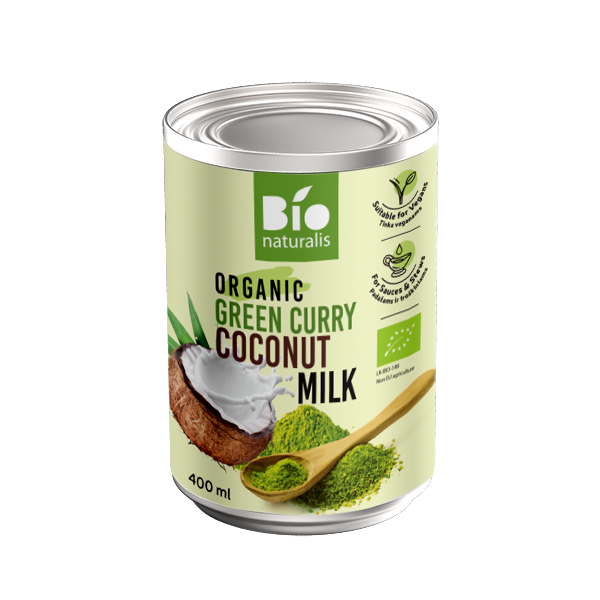 COCONUT MILK - NAPÓJ KOKOSOWY GREEN CURRY BIO 400 ml - BIO NATURALIS