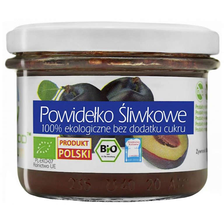 POWIDEŁKO ŚLIWKOWE BEZ DODATKU CUKRU BEZGLUTENOWE 180 g - BIO FOOD