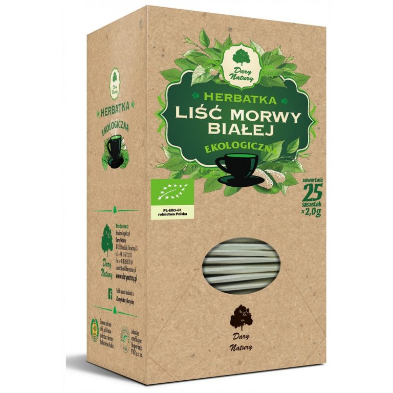 HERBATKA LIŚĆ MORWY BIAŁEJ BIO (25 x 2 g) 50 g - DARY NATURY