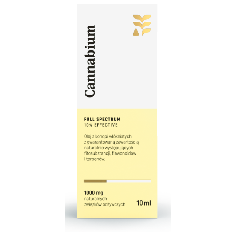 OLEJ Z KONOPI EFFECTIVE 10 % (1000 mg FITOSKŁADNIKÓW) 10 ml - CANNABIUM