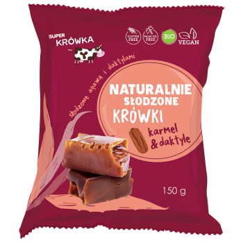 KRÓWKI SŁODZONE AGAWĄ I DAKTYLAMI BEZMLECZNE BEZGLUTENOWE BIO 150 g - ME GUSTO (SUPER KRÓWKA)