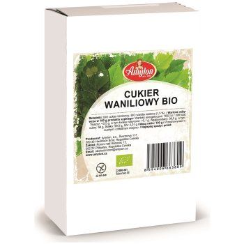 CUKIER Z WANILIĄ BOURBON BEZGLUTENOWY BIO 100 g - AMYLON