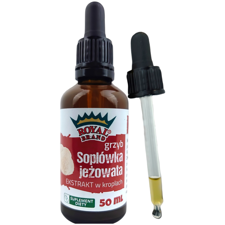 GRZYBY SOPLÓWKA JEŻOWATA (LION'S MANE) EKSTRAKT W KROPLACH 50 ml - ROYAL BRAND