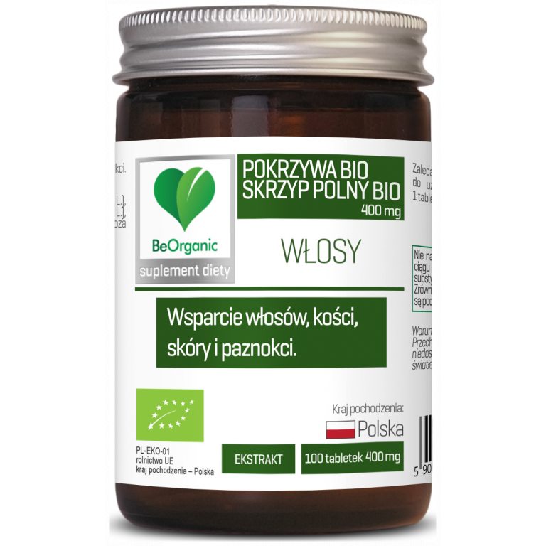 SKRZYP + POKRZYWA EKSTRAKT BIO 100 TABLETEK - BE ORGANIC