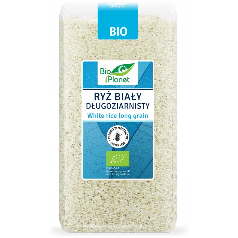 RYŻ BIAŁY DŁUGOZIARNISTY BEZGLUTENOWY BIO 500 g - BIO PLANET