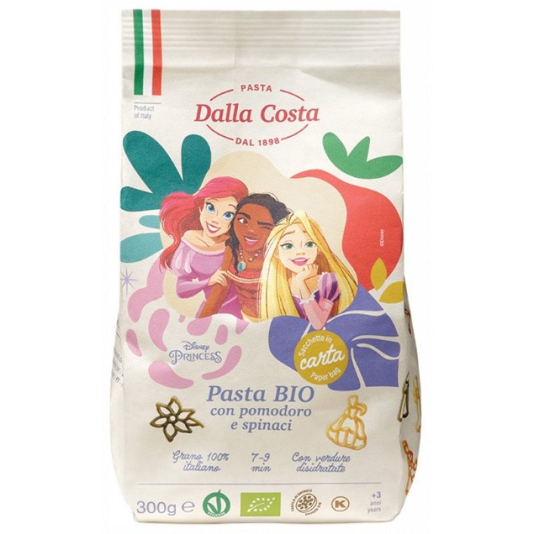 MAKARON (SEMOLINOWY TRÓJKOLOROWY) DISNEY PRINCESS BIO 300 g - DALLA COSTA