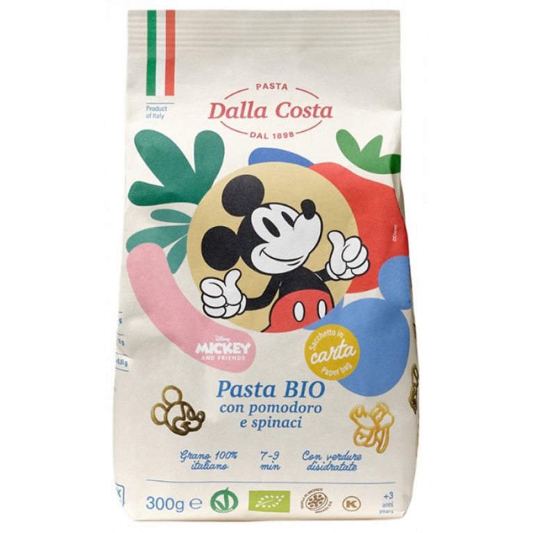 MAKARON (SEMOLINOWY TRÓJKOLOROWY) DISNEY MICKEY BIO 300 g - DALLA COSTA