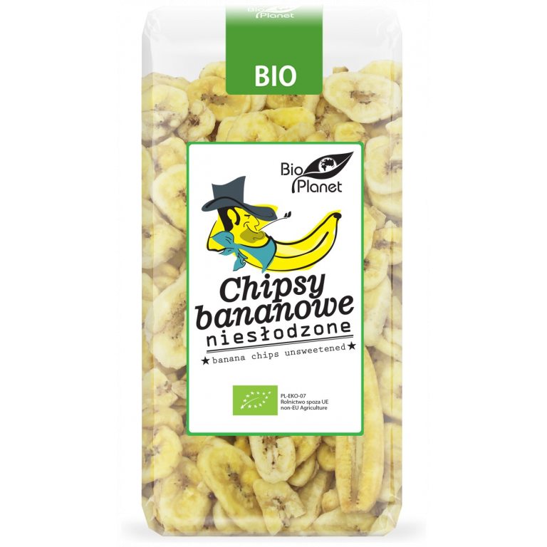 CHIPSY BANANOWE NIESŁODZONE BIO 150 g - BIO PLANET