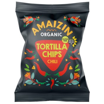CHIPSY TORTILLA KUKURYDZIANE CHILI BEZGLUTENOWE BIO 75 g - AMAIZIN