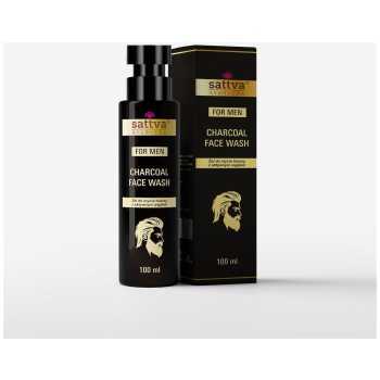 ŻEL DO MYCIA TWARZY Z AKTYWNYM WĘGLEM 100 ml - SATTVA (AYURVEDA)