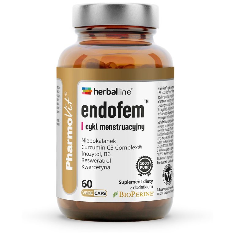 KAPSUŁKI NA CYKL MENSTRUACYJNY (ENDOFEM) BEZGLUTENOWE 60 szt. - PHARMOVIT (HERBALLINE)
