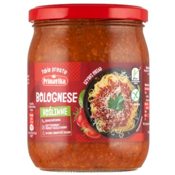 SOS WEGAŃSKI BOLOGNESE BEZGLUTENOWY 470 g - PRIMAVIKA
