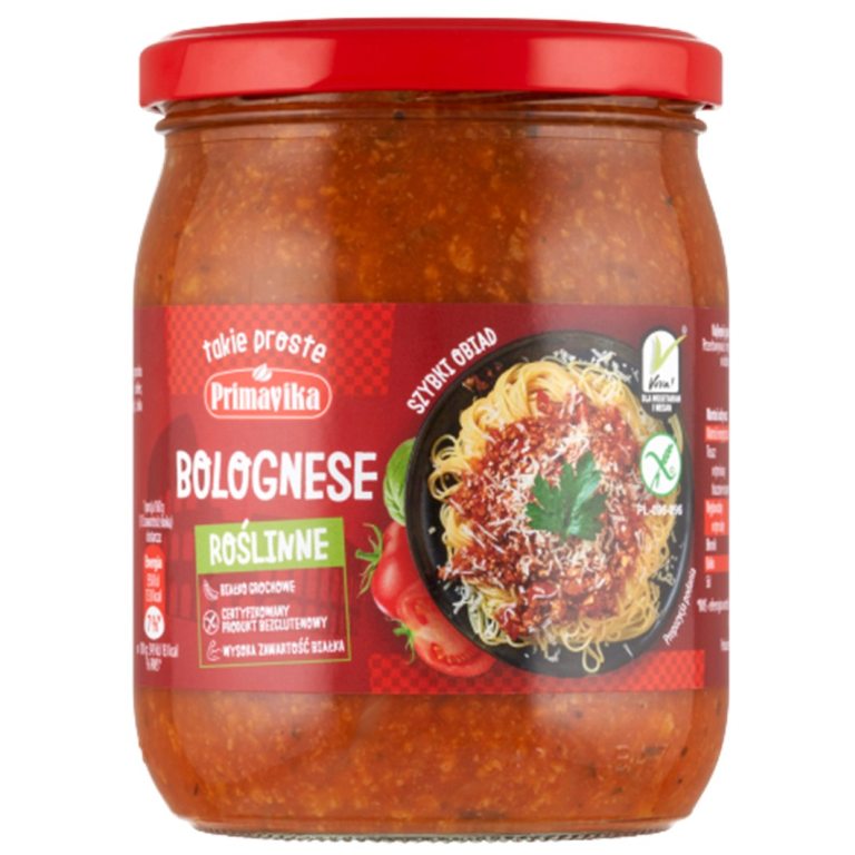 SOS WEGAŃSKI BOLOGNESE BEZGLUTENOWY 470 g - PRIMAVIKA