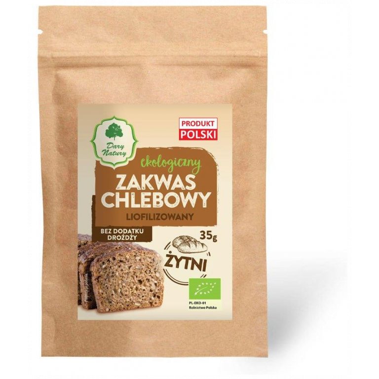 ZAKWAS CHLEBOWY ŻYTNI LIOFILIZOWANY BIO 35 g - DARY NATURY