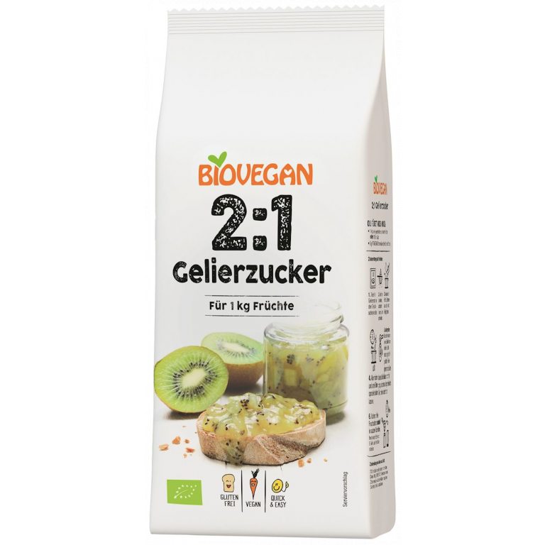 CUKIER ŻELUJĄCY 2:1  BEZGLUTENOWY BIO 500 g - BIOVEGAN (PRODUKT SEZONOWY)