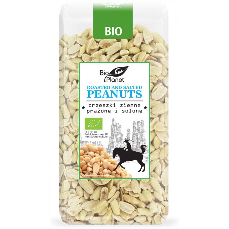 ORZESZKI ZIEMNE PRAŻONE I SOLONE BIO 350 g - BIO PLANET