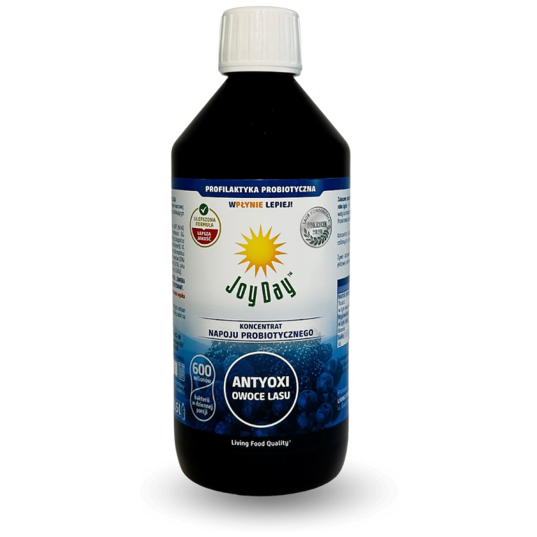 KONCENTRAT NAPOJU PROBIOTYCZNEGO OWOCE LASU BEZGLUTENOWY BIO 500 ml - JOY DAY