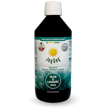 KONCENTRAT NAPOJU PROBIOTYCZNEGO MIĘTA BEZGLUTENOWY BIO 500 ml - JOY DAY