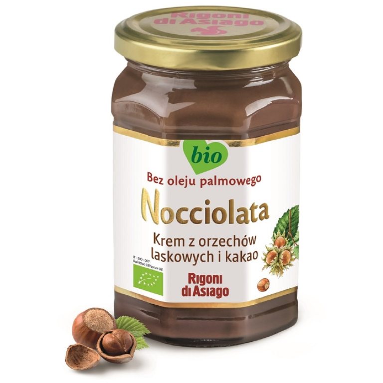 KREM Z ORZECHÓW LASKOWYCH I KAKAO BEZGLUTENOWY BIO 250 g - RIGONI DI ASIAGO (NOCCIOLATA)