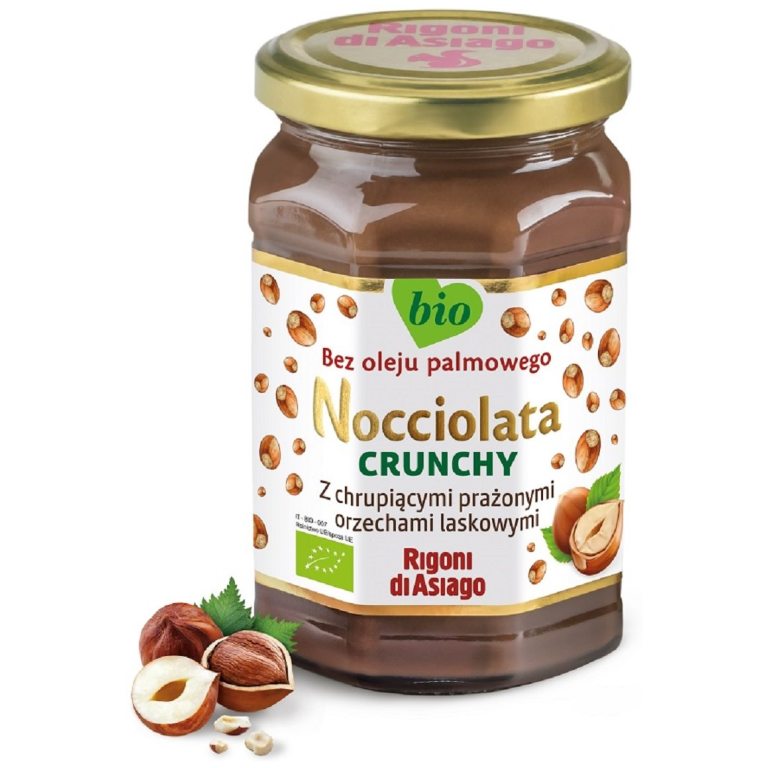 KREM Z ORZECHÓW LASKOWYCH I KAKAO CRUNCHY BEZGLUTENOWY BIO 250 g - RIGONI DI ASIAGO (NOCCIOLATA)