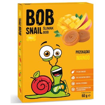 PRZEKĄSKA ROLL MANGO BEZ DODATKU CUKRÓW BEZGLUTENOWA 60 g - BOB SNAIL