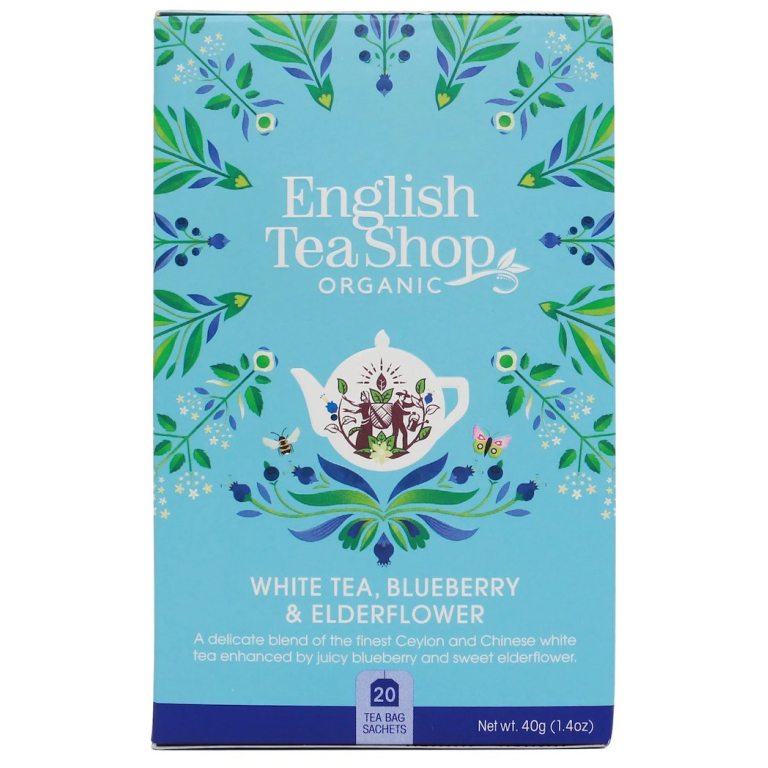 HERBATA BIAŁA Z CZARNYM BZEM I BORÓWKĄ BIO (20 x 2 g) 40 g - ENGLISH TEA SHOP ORGANIC