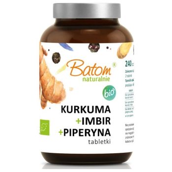 KURKUMA + IMBIR + PIPERYNA BIO 240 TABLETEK - BATOM