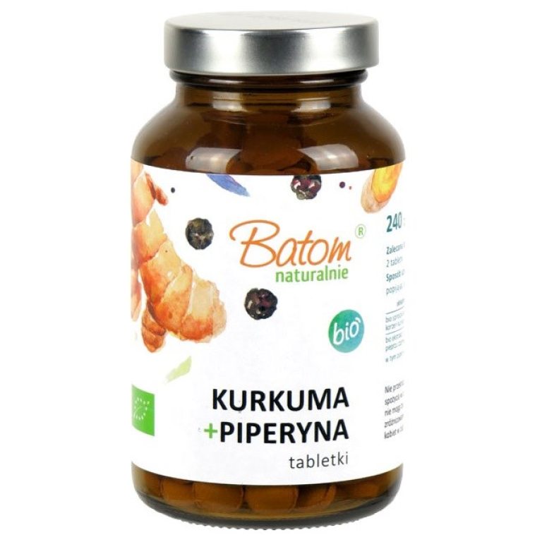 KURKUMA + PIPERYNA BIO 240 TABLETEK - BATOM