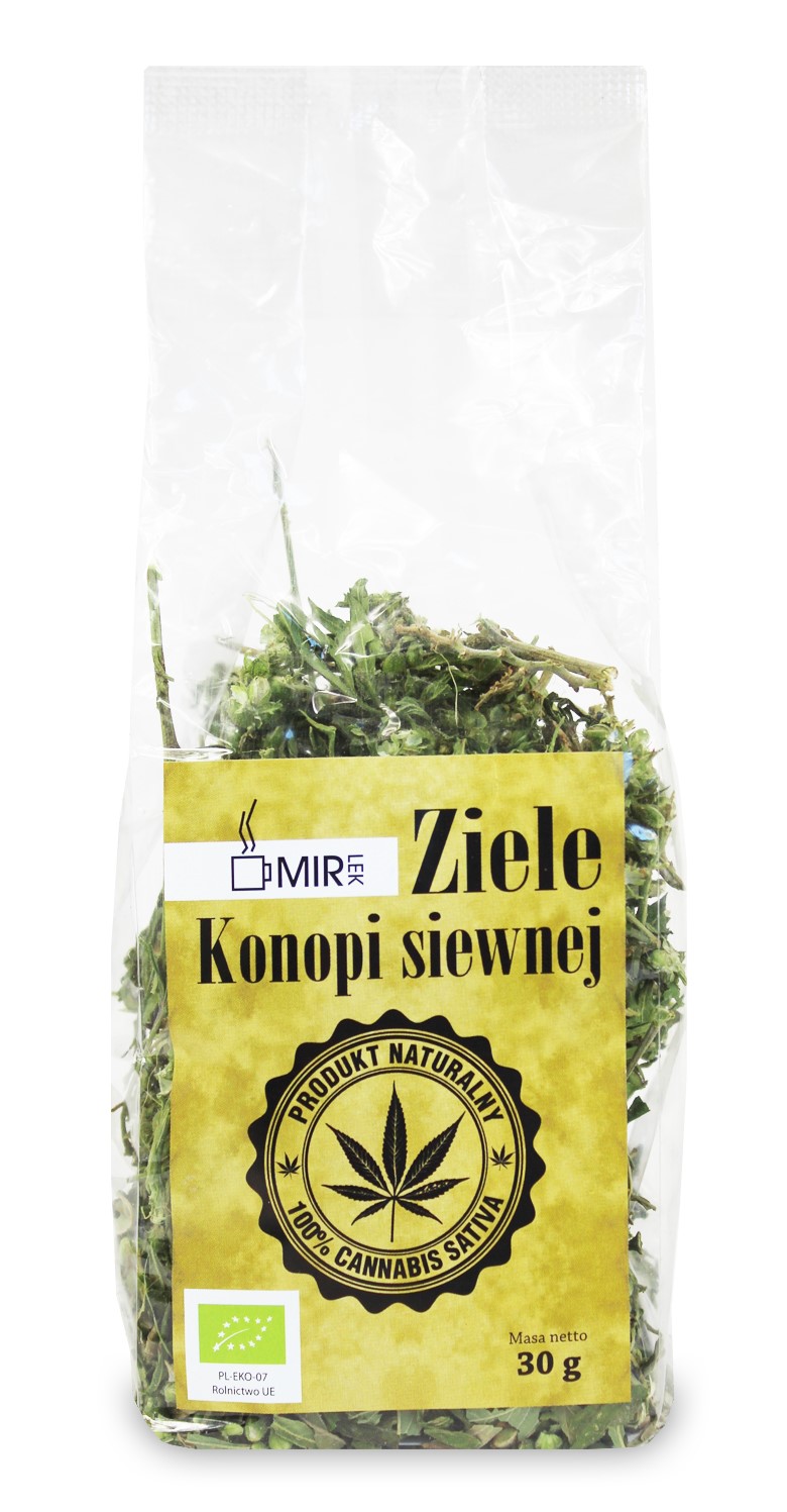 HERBATKA LIŚCIE KONOPI SIEWNEJ BIO 30 g - MIR-LEK